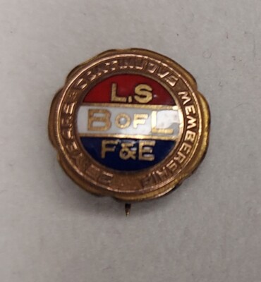 Vintage Ladies Society B Of L F & E 25 Years Of Continuous Membership Lapel Pin 
