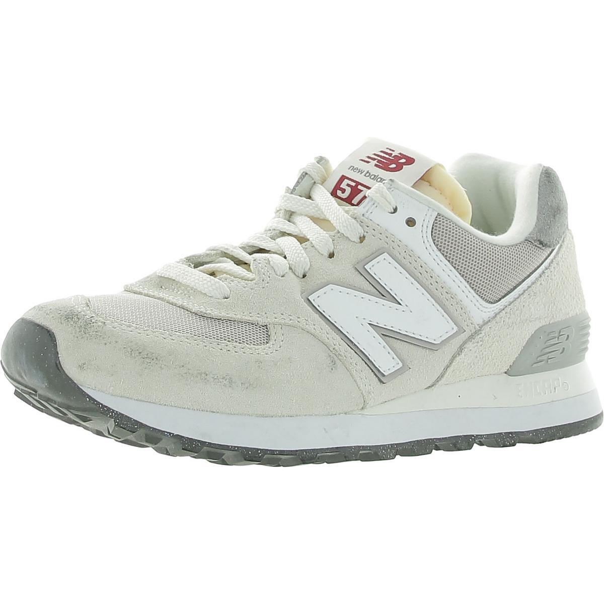 Мужские кроссовки New Balance 574 из бежевой замши для бега и тренировок 6 Medium (D) BHFO 5767
