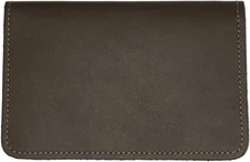Brown Leather Top Stub Checkbook Cover