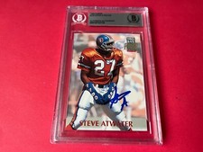 Steve Atwater 1992 Pro Set Power Card Signed Auto Beckett BAS Slabbed