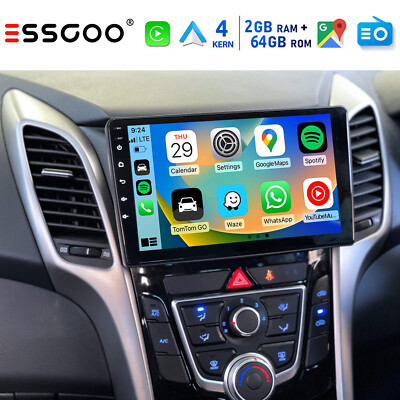 Autoradio Carplay Android 14 64GB Navigation BT4.1 Für Hyundai i30 GD 2012-2016