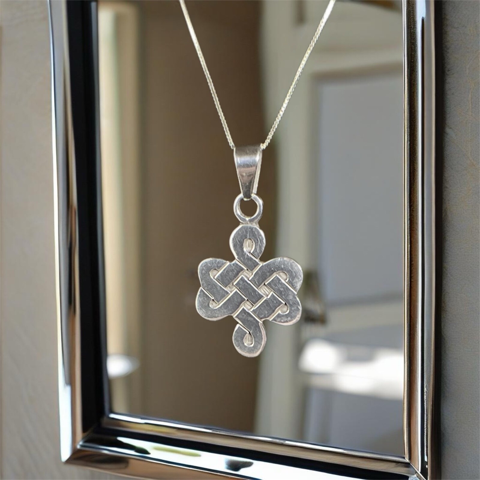 Vintage Celtic Knot Solid 925 Sterling Silver Pen… - image 2