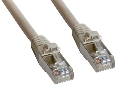 MP-54RJ45DNNE-007 Cat5e FTP Patch Cable Double Shielded RJ45 350 MHz 7' Beige
