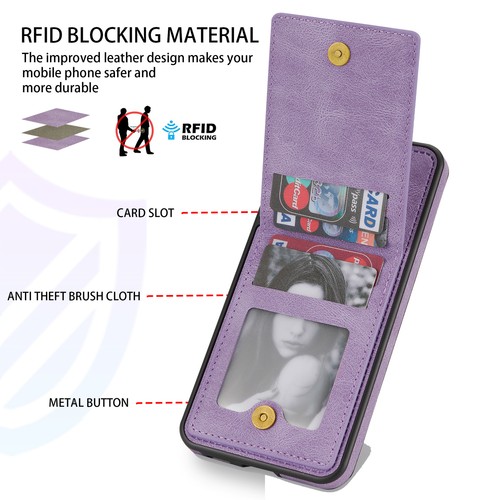 Wallet Case for Galaxy A53 5G A12 A51 52 71 with RFID Card Slots Kickstand Case - Photo 37 sur 41