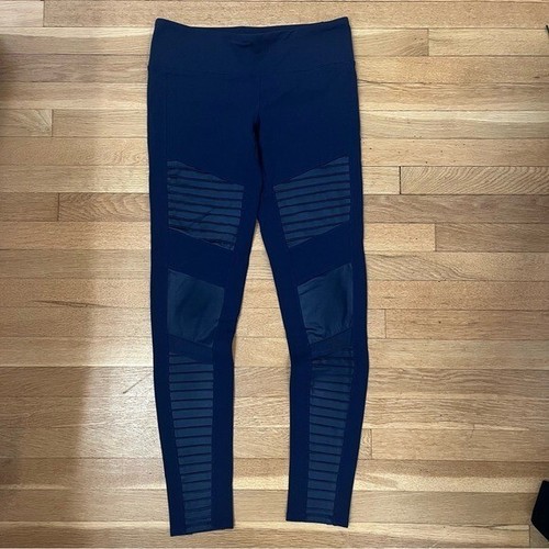 Alo Yoga Moto Leggings Blue M - Picture 7 of 14