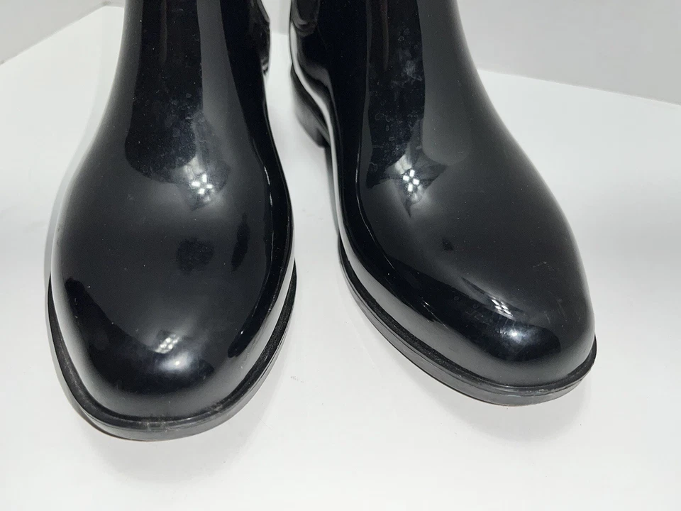 Botas de tornozelo femininas NAUTICA Windsail Rain tamanho 7 EUA preto Windsail Pull On - Imagem 4 de 4