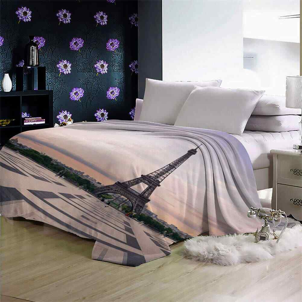 Brown Elephant Top Pagoda 3D Warm Plush Fleece Blanket Picnic Sofa Couch