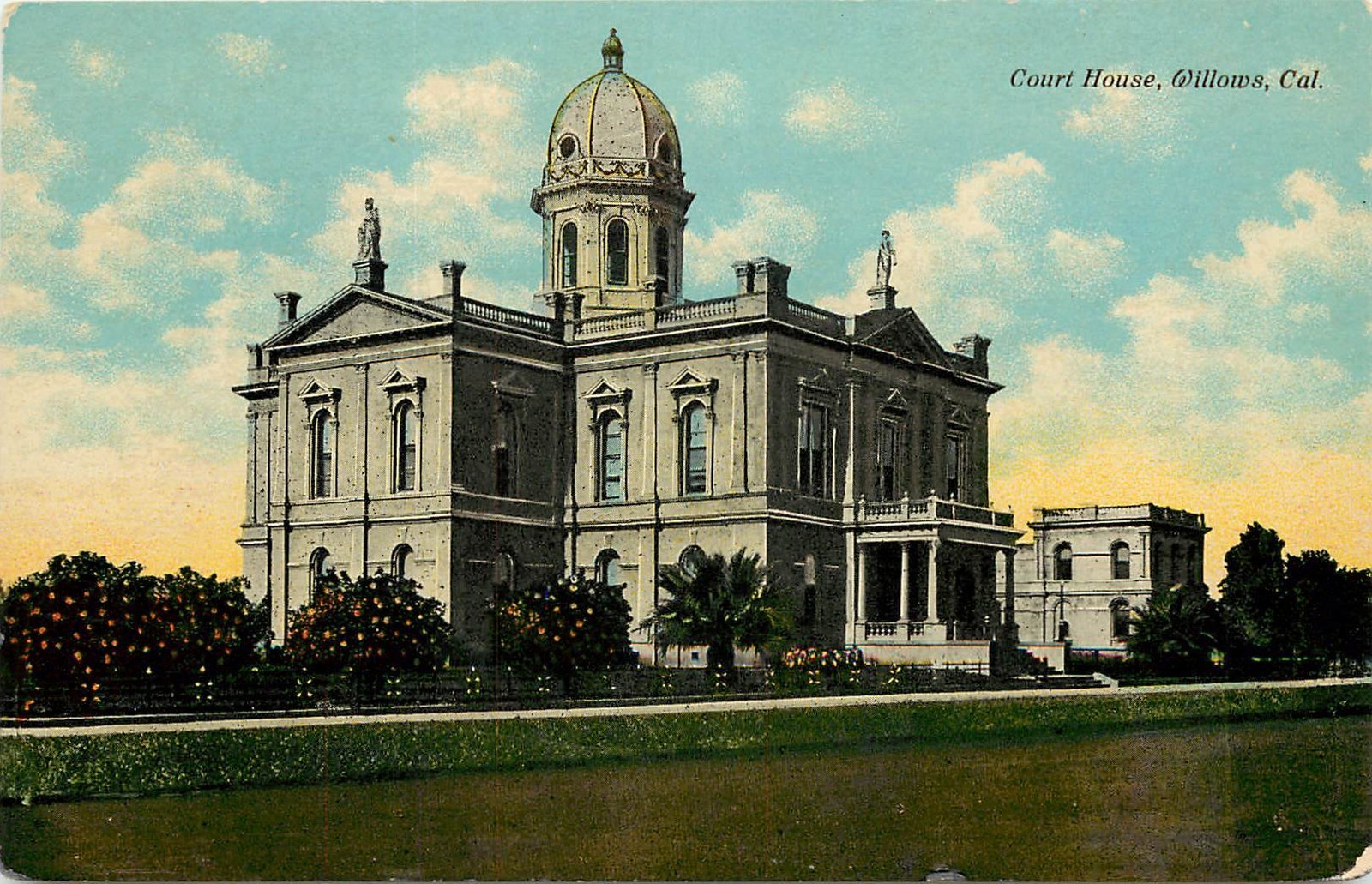 c1910 Printed Postcard; Court House, Willows CA Glenn County Unposted eBay