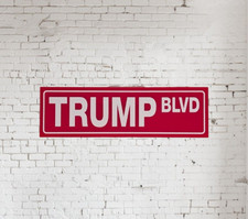 10x3 inch Trump Blvd Mini Street Sign Wall Decor MAGA Political Gift Liberation
