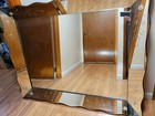Large Vintage Art Deco Antique Embossed Shadowbox Wall Mirror — photo 4