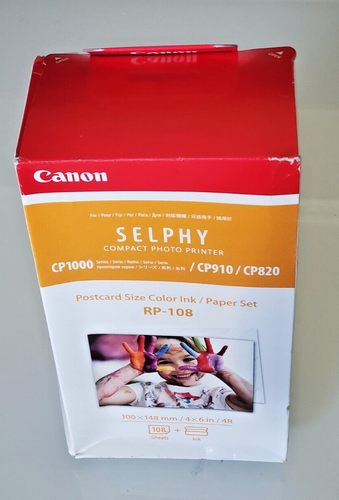 Canon RP-108 4x6 BLATT/TINTE 108 BLATT PASSEND FÜR SELPHY CP1000, CP820, CP910 - Bild 1 von 6