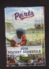 Stockton Ports--2016 Pocket Schedule--Jackson Rancheria--Athletics