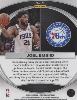 2023-24 Panini Prizm - Joel Embiid #5 for sale | eBay