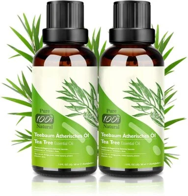 AIFANCIEY Tea Tree Oil Puro 100% Olio Essenziale Tea Tree 2 PACK - Olio di Acne Naturale A