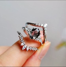 Sleek Rutile Quartz Ring Modern and Minimalist Design for Everyday Wear for her
