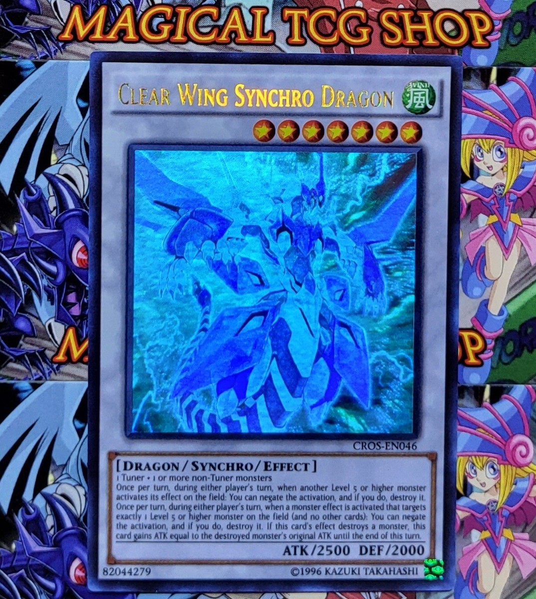 Yu-Gi-Oh! Clear Wing Synchro Dragon Card (CROS-EN046) - Ultimate Rare 1st Edition From Crossed Souls Set