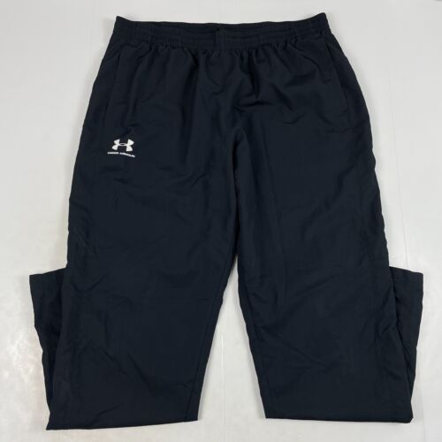 Under Armour Track Pants Men Extra Large Black Relaxed Tapered Workout Gym Lined