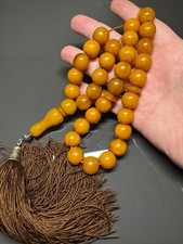 90 Grams Antique Bakelite Rosary Prayer Beads Marbled.