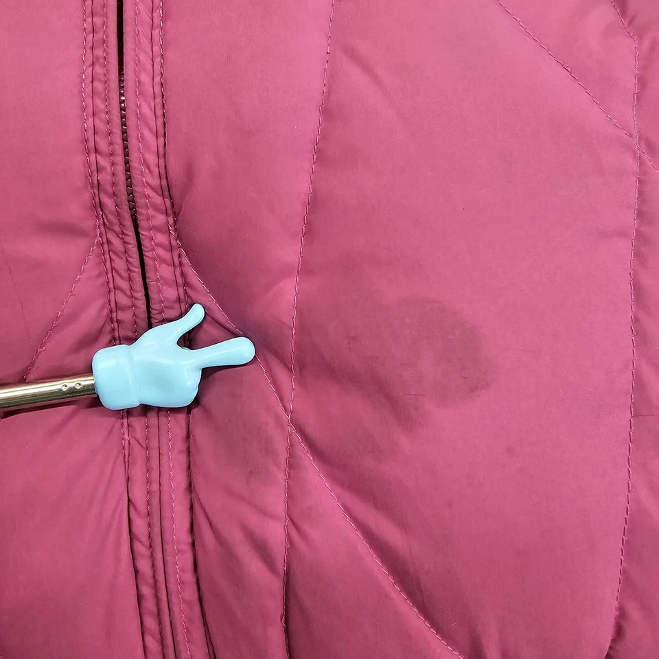 L.L. Bean Parka Jacket Coat Women's M Purple Pink Long Puffer Goose Down Hooded - Image 2 of 4