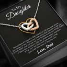To My Daughter Necklace, Gift For Daughter From Dad, Daughter Father Necklace