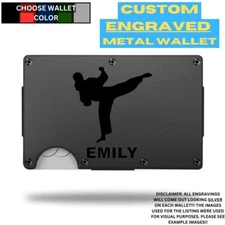 Martial Arts Custom Laser Engraved Onto An Aluminum Wallet