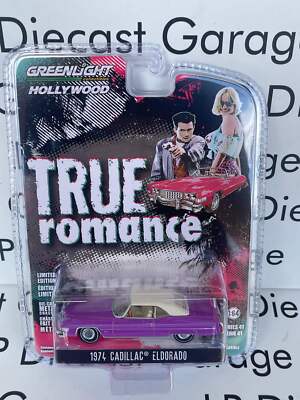 GREENLIGHT 1974 Cadillac Eldorado Pink Convertible True Romance 1