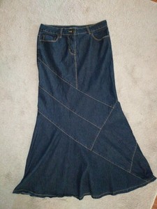 bisou bisou denim mermaid skirt