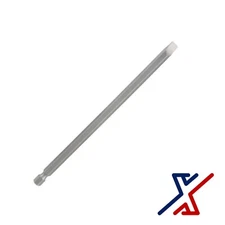 6 mm Slotted, Flat Driver Bit, 6" Long by X1Tools (1 Bit - 100 Bits)