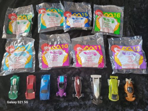 Hot Wheels 1999 McDonalds Happy Meal Toys, Full Set of 8, NEW OLD STOCK UNOPENED - Picture 1 of 8