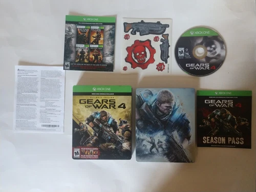 Gears of War 4 Ultimate Edition Xbox One 2016 Steelbook Complete Box w/ Stickers