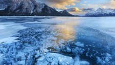 Landscape ice lake winter nature snowy Custom Gaming Mat Desk