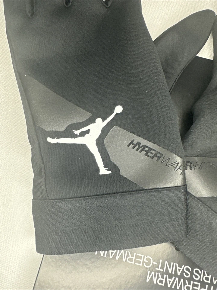Guantes Nike Air Jordan Hyperwarm Paris Saint-Germain negros DC4182-010 grandes nuevos con etiquetas Foto 4 de 4