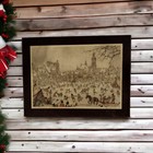 Vintage Anton Pieck Wall Hanging / Winter Village Wall Hanging / Snowy Town  — photo 1