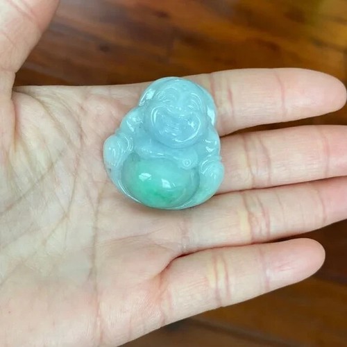 Colgante Suelto Buda de la Risa Jade A 100% Tallado Buda Riendo Masculino - Imagen 8 de 13