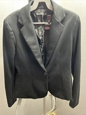 7th Avenue New York And Company Black Blazer Size 6 Button Closure