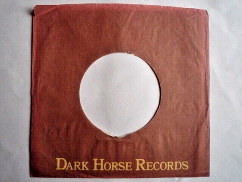 Original DARK HORSE RECORD SLEEVE FOR 7" SINGLES. .