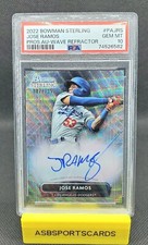 2022 Bowman Sterling Jose Ramos RC Auto Wave Ref #7/125 PSA 10 LA Dodgers 🆎️