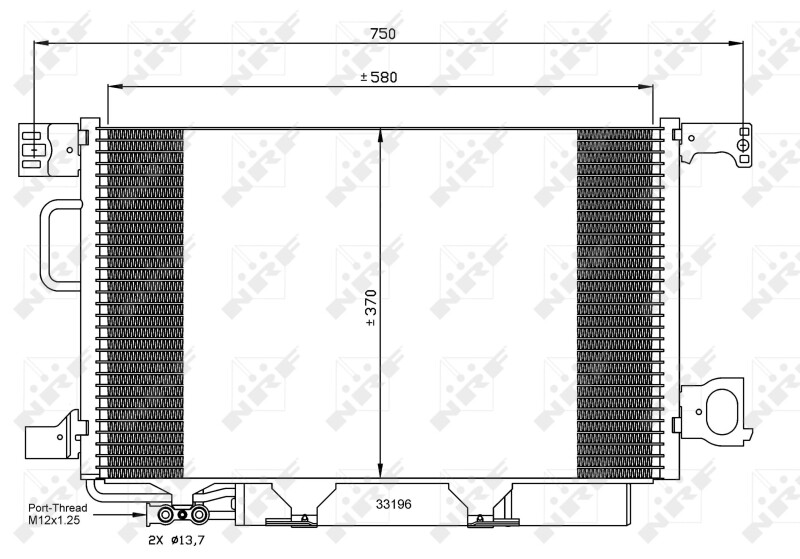 NRF 35623 Condenser, air conditioning for MERCEDES-BENZ