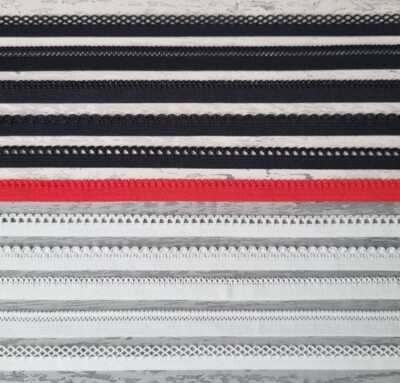10-12 mm Picot Rand elastisch versch. Stile Zierkante Dessous Unterwäsche