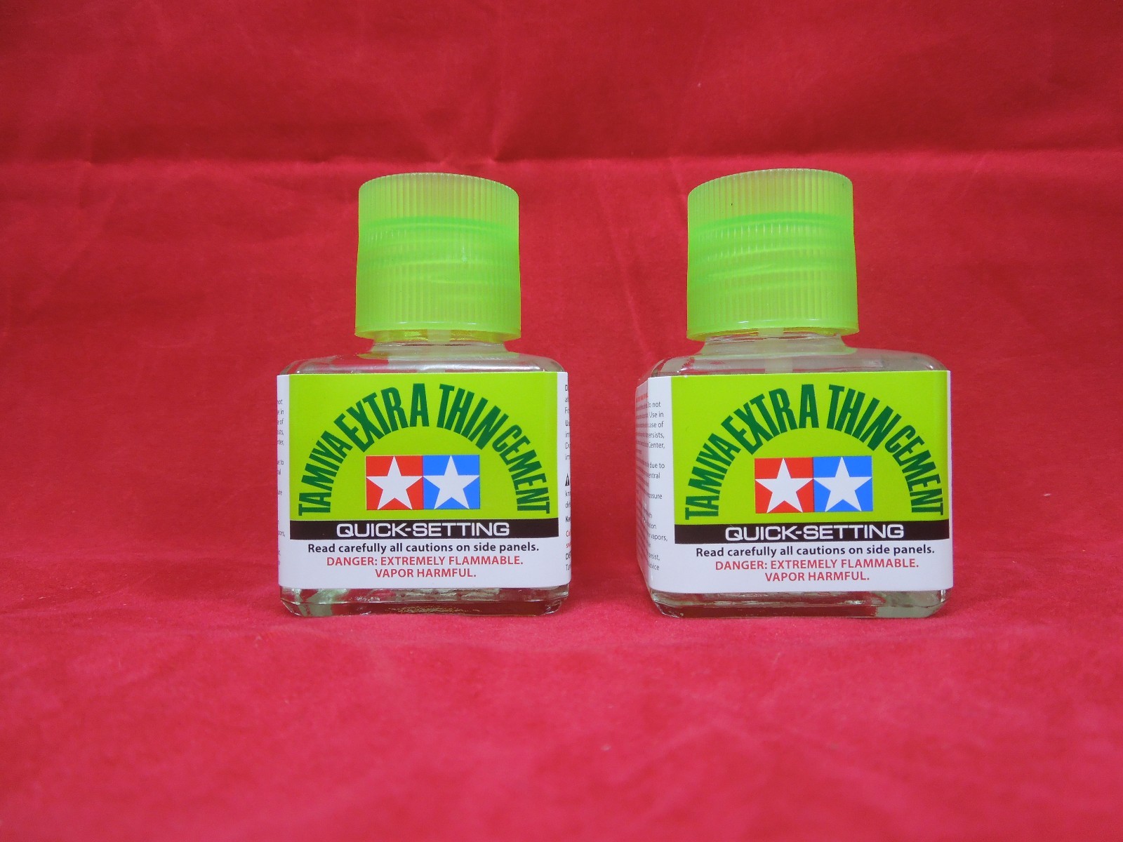 (2) TAMIYA 87182 Extra Thin QUICK SETTING CEMENT PLASTIC MODEL GLUE 40