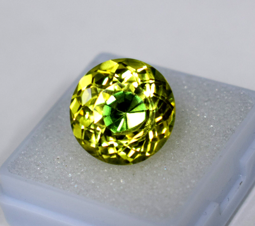 Zafiro Pitambari de forma redonda de dos colores de 14 a 16 quilates piedra preciosa certificada aprox. - Imagen 4 de 8