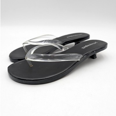 Jeffrey Campbell Lollipop Kitten Heel Sandals Women's Black/Clear Size US9 EU39