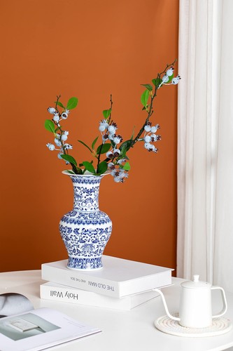 Blue and White Vase, Blue Vases Home Décor, Chinoiserie Vase, Blue and White ... - Picture 8 of 8