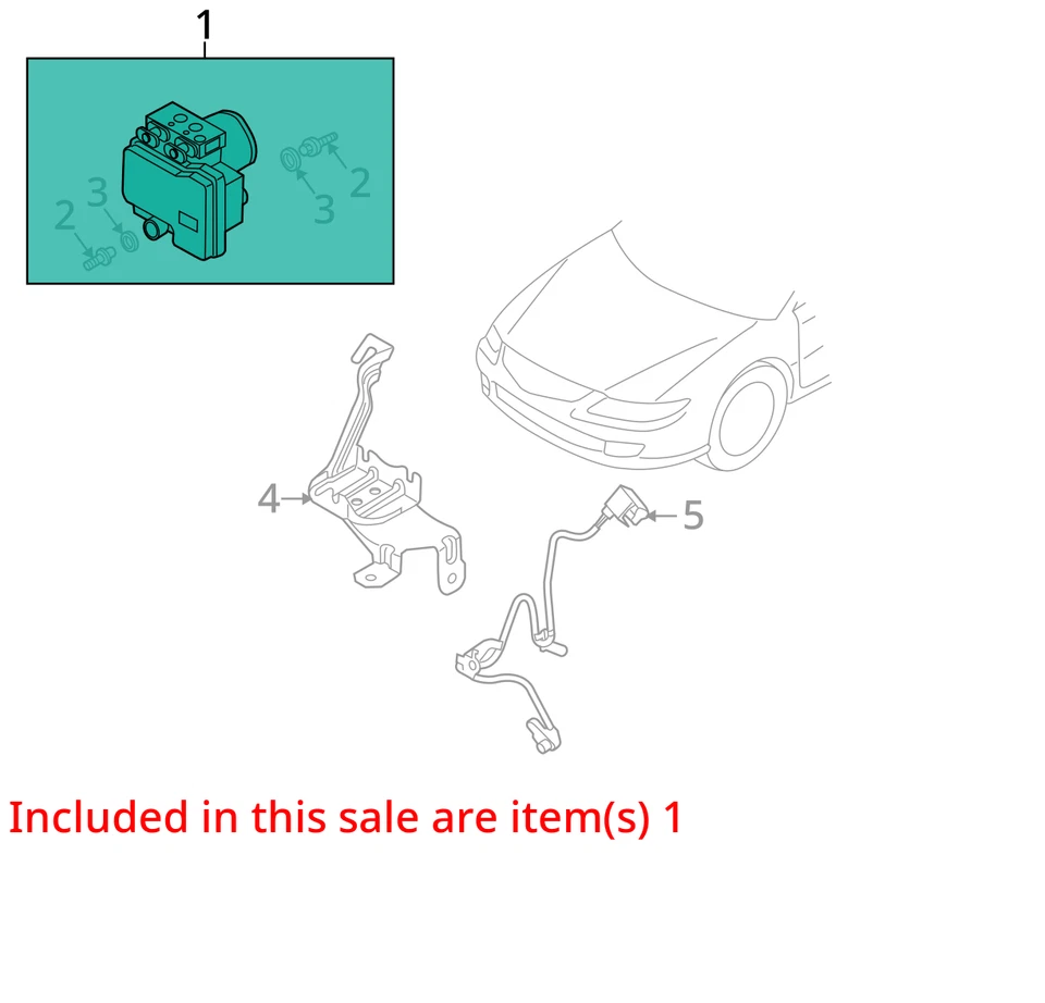 ABS Pump Anti-Lock Brake Part Assembly Fits 03-04 MAZDA 6 1436922 Foto 3 de 4