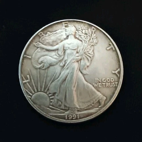 U.S. Mint American Eagle 1991 1 oz Silver Coin .999 Fine Bullion Uncertified