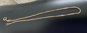 10k Yellow Gold 9.25" Box Link Anklet