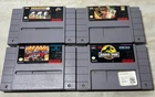 Jurassic Park Super Off Road Nintendo SNES Game Lot 4 Cartridges 1990s Retro