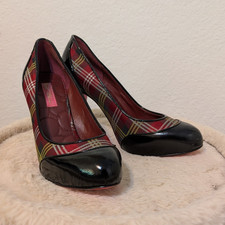 Betsey Johnson Leopold Pump Heels Tartan SIZE 8