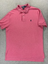 Polo Ralph Lauren Original Short Sleeve Stitched Polo Shirt Men's Large Pink