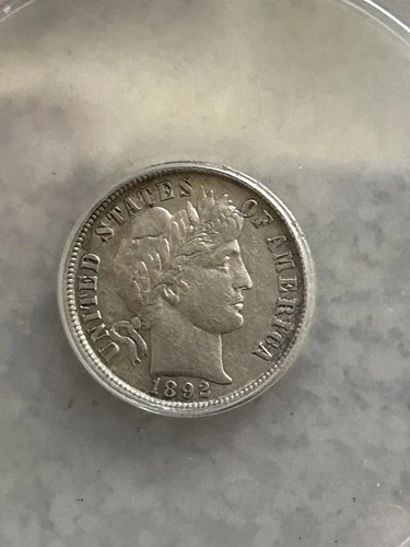 1892 s barber dime Anacs AU58